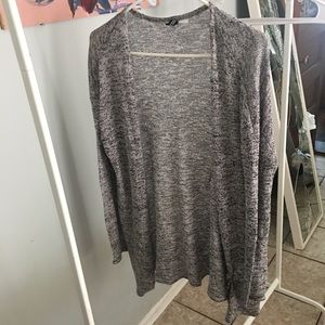 Gray and White Cardigan